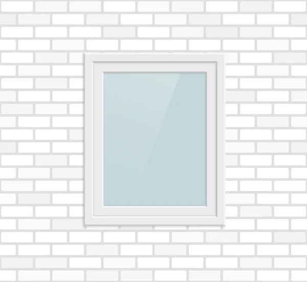 Fenêtre unique en plastique métallique — Image vectorielle