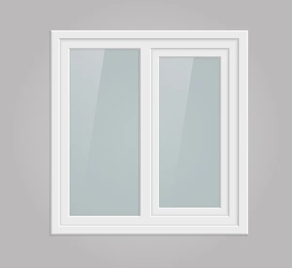 Ventana transparente de plástico de doble metal — Archivo Imágenes Vectoriales