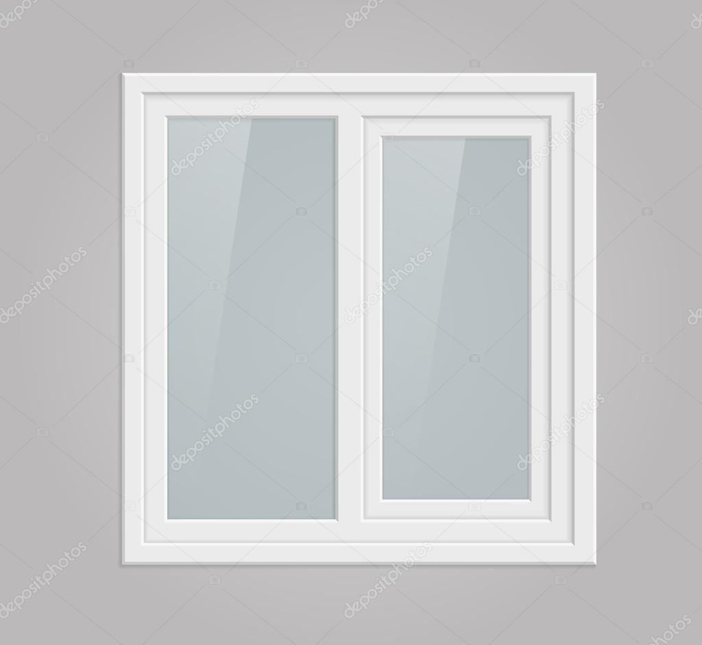 Transparent double metal plastic window
