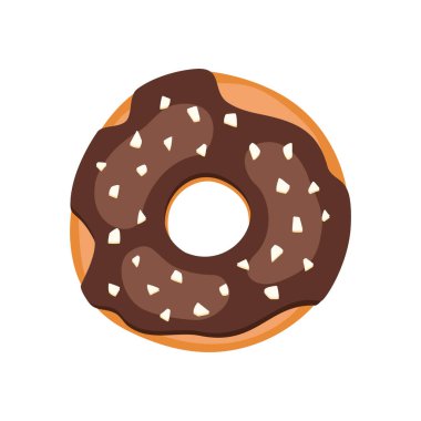 Jöleli çörek. Beyaz arkaplanda izole edilmiş vektör illüstrasyonu.