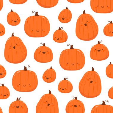 Şirin balkabaklarıyla vektörsüz desen