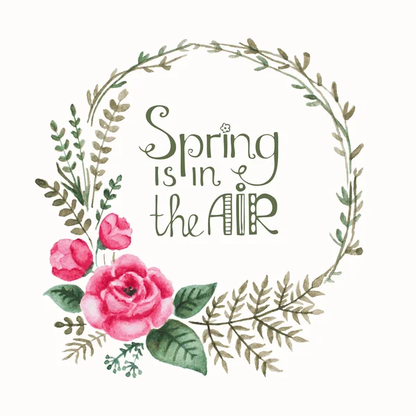 Basit ve sevimli çiçek oval çelenk ile sonbahar dallar ve yapraklar.