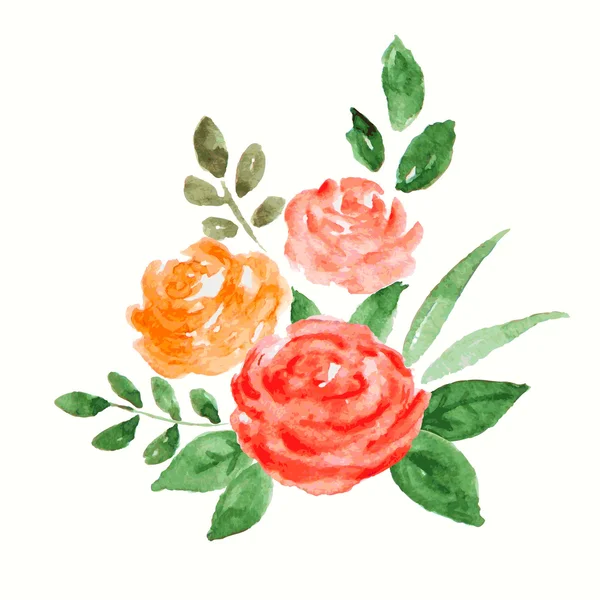 vektör suluboya çiçek