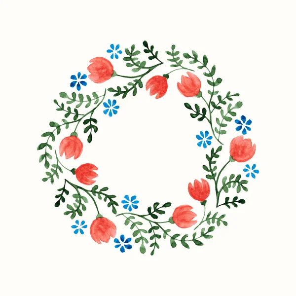 简单又可爱的椭圆形花环 — 图库矢量图片