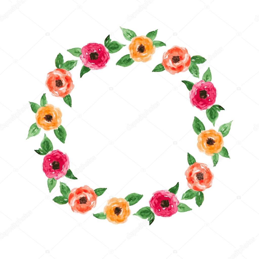 Download Simple and cute floral oval wreath — Stock Vector © oksana ...