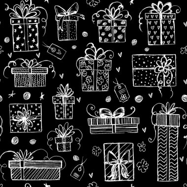 Dikişsiz desen hediye kutuları