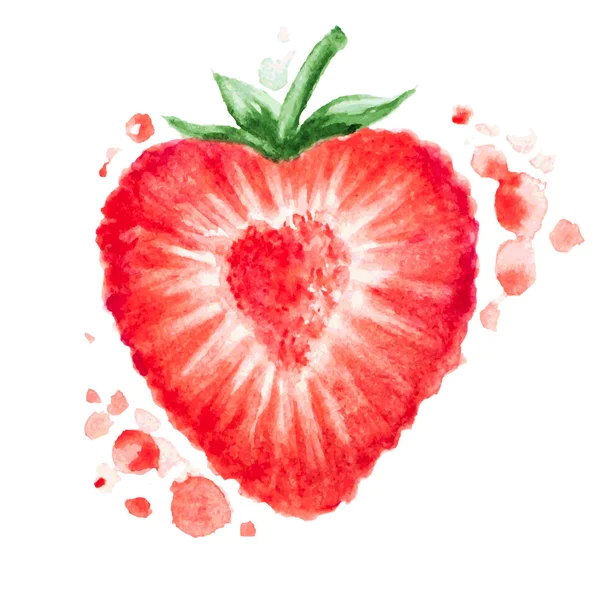 Fond vectoriel aquarelle La texture de la fraise pour le design — Image vectorielle