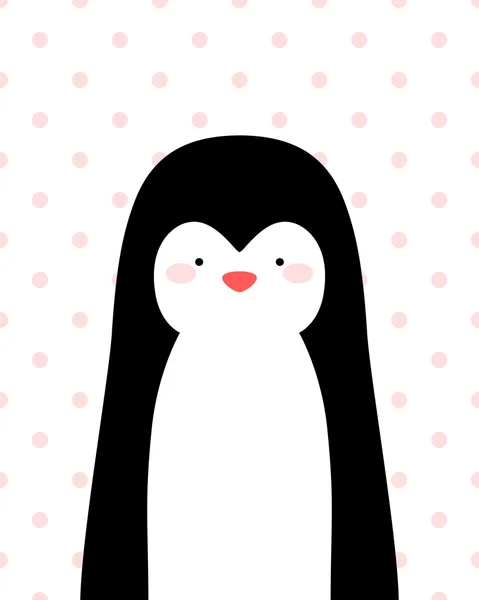 Vektör tasarımı için beyaz bir arka plan üzerinde sevimli penguen