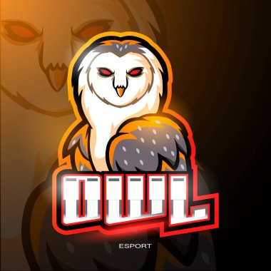 Baykuş esport maskot logosu tasarımı