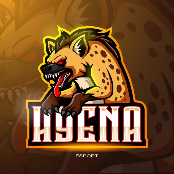 Hyena吉祥物Esport Logo Design — 图库矢量图片