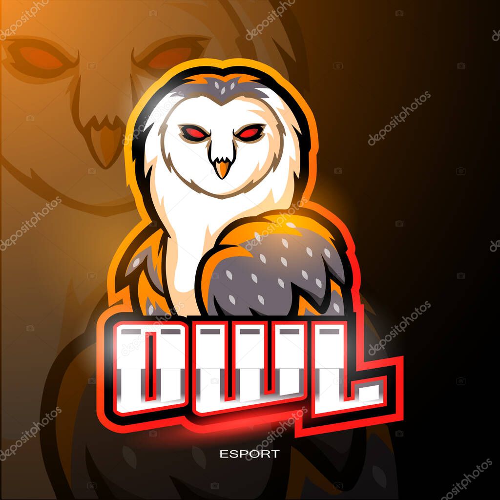 Barn owl esport mascot logo design