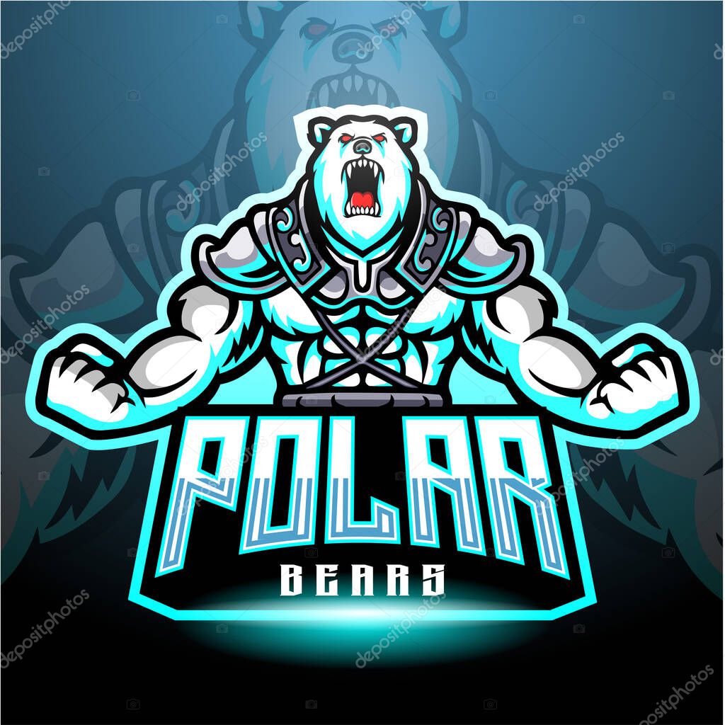 Polar Bears mascot esport logo design