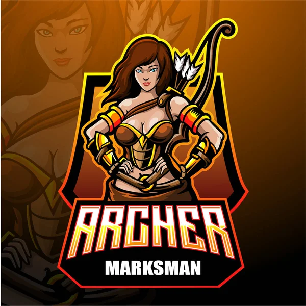 Archer esport logo maskotu tasarımı.