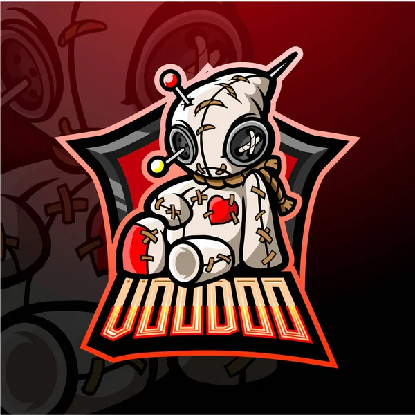 Voodoo esport logosu maskot tasarımı