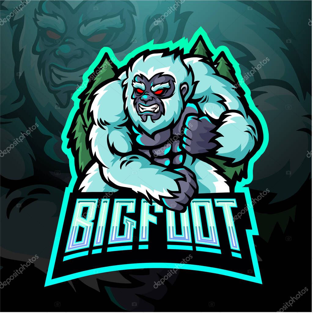 Yeti esport esport logo mascot design