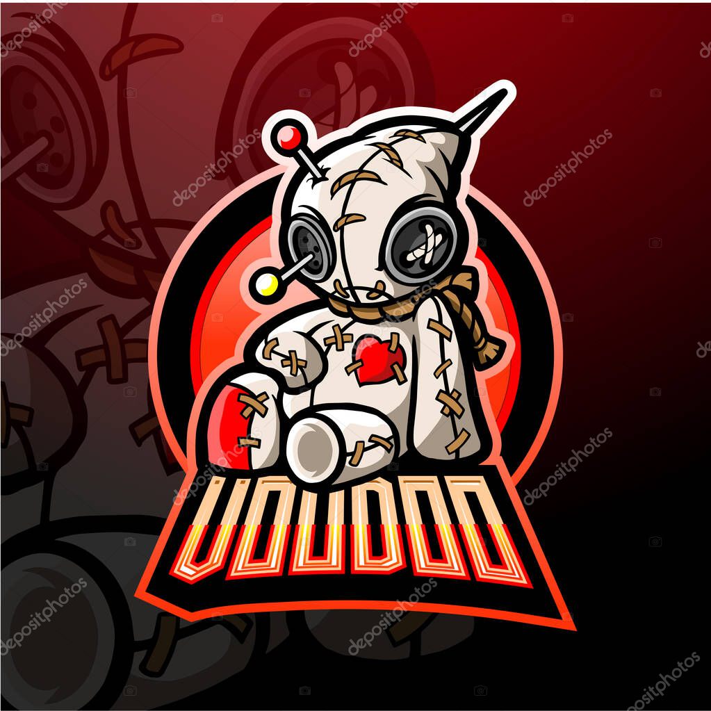 Voodoo esport logo mascot design