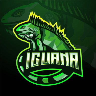 iguana esport maskot logosu tasarımı 