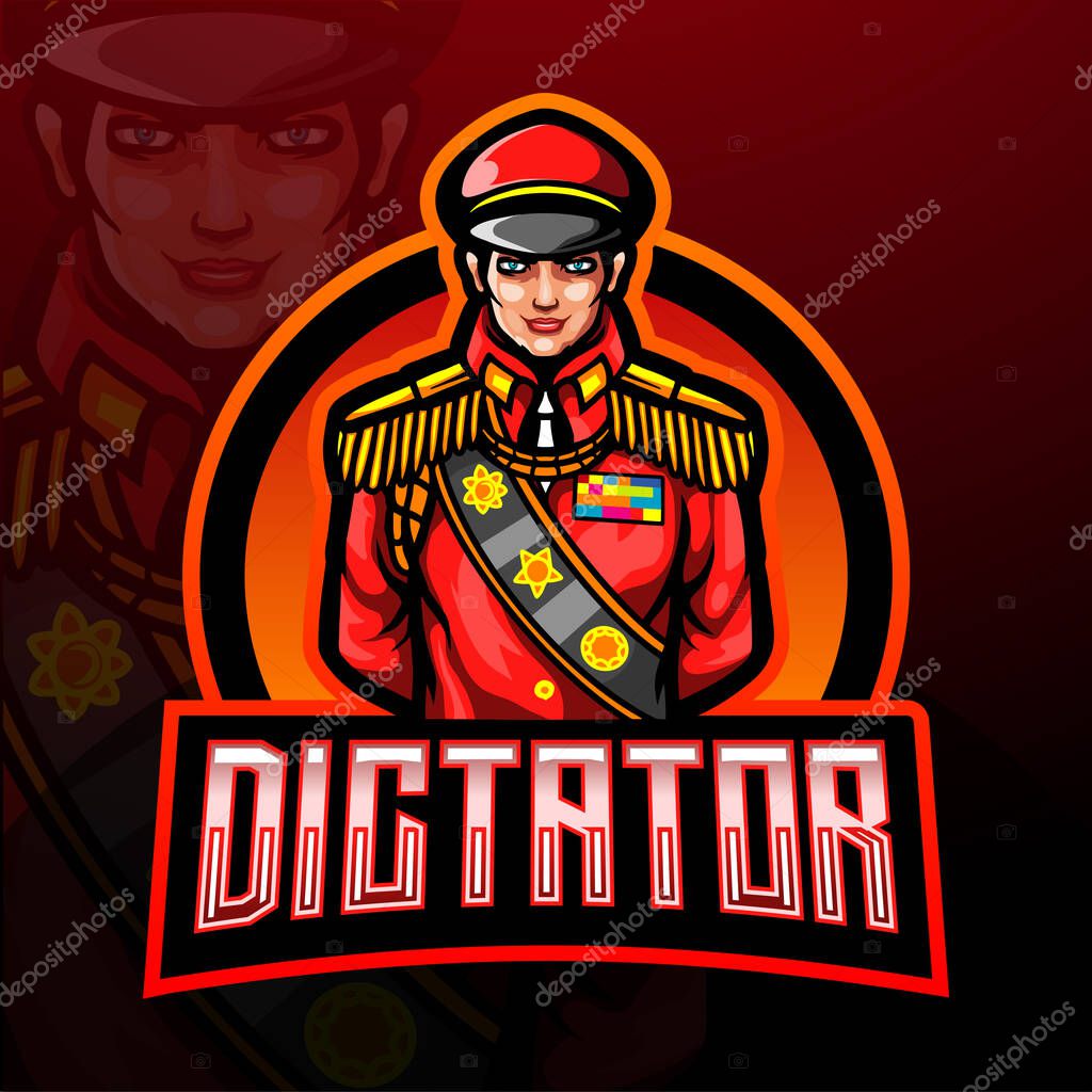 Dictator esport mascot logo design