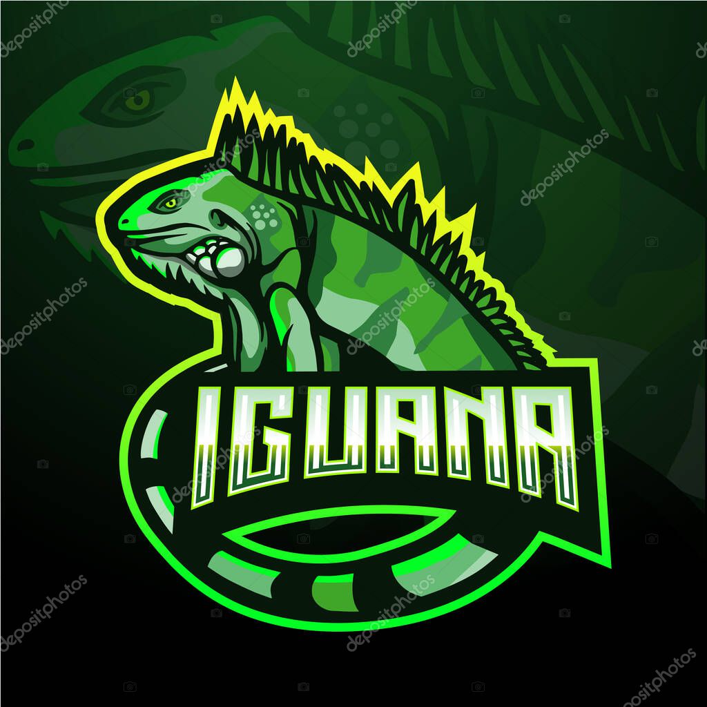 Iguana esport mascot logo design