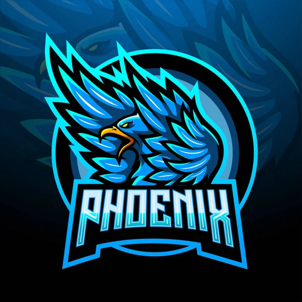 Mavi Anka Kuşu Logosu Maskot Tasarımı