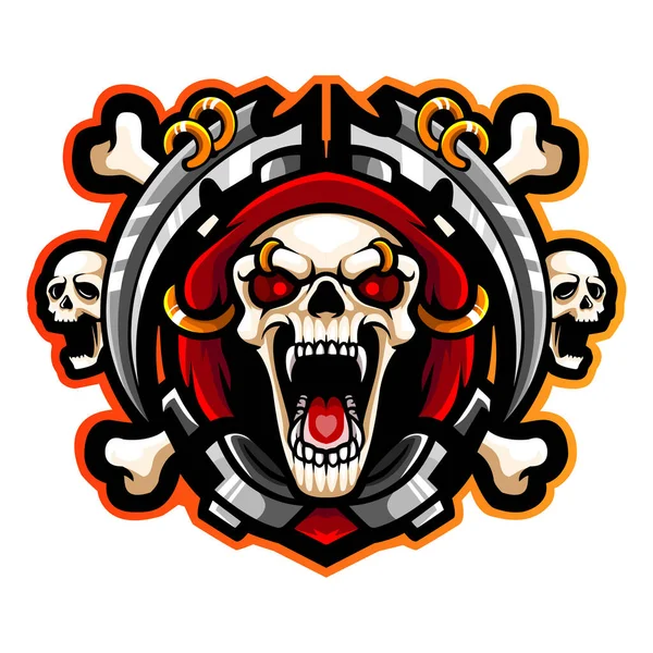 Дизайн Логотипа Компании Grim Reaper — стоковый вектор