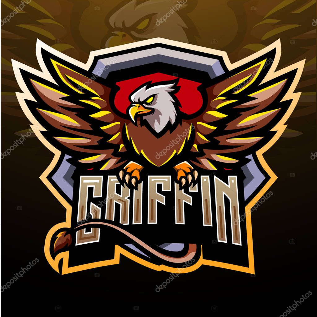 Griffin esport mascot logo design