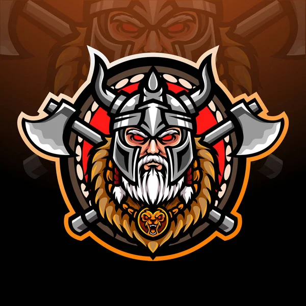 Viking Esport logo maskotu tasarımı