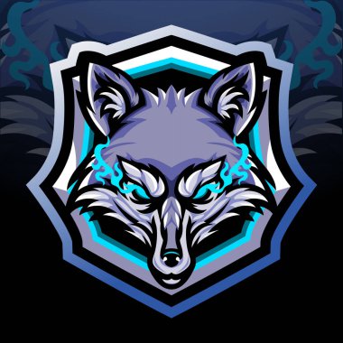The head of wolf mascot. esport logo design 