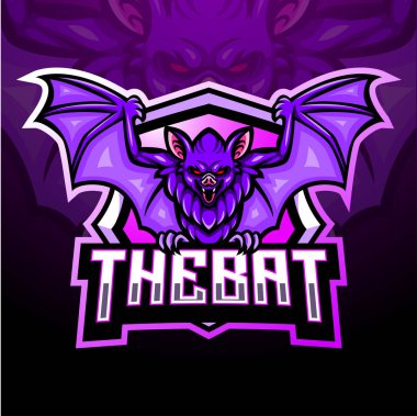 The bat mascot. esport logo design
