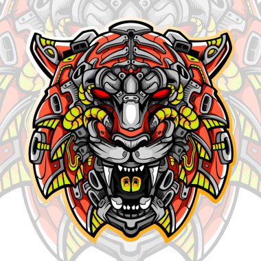 Kaplan başlı maskot. esport logo tasarımı