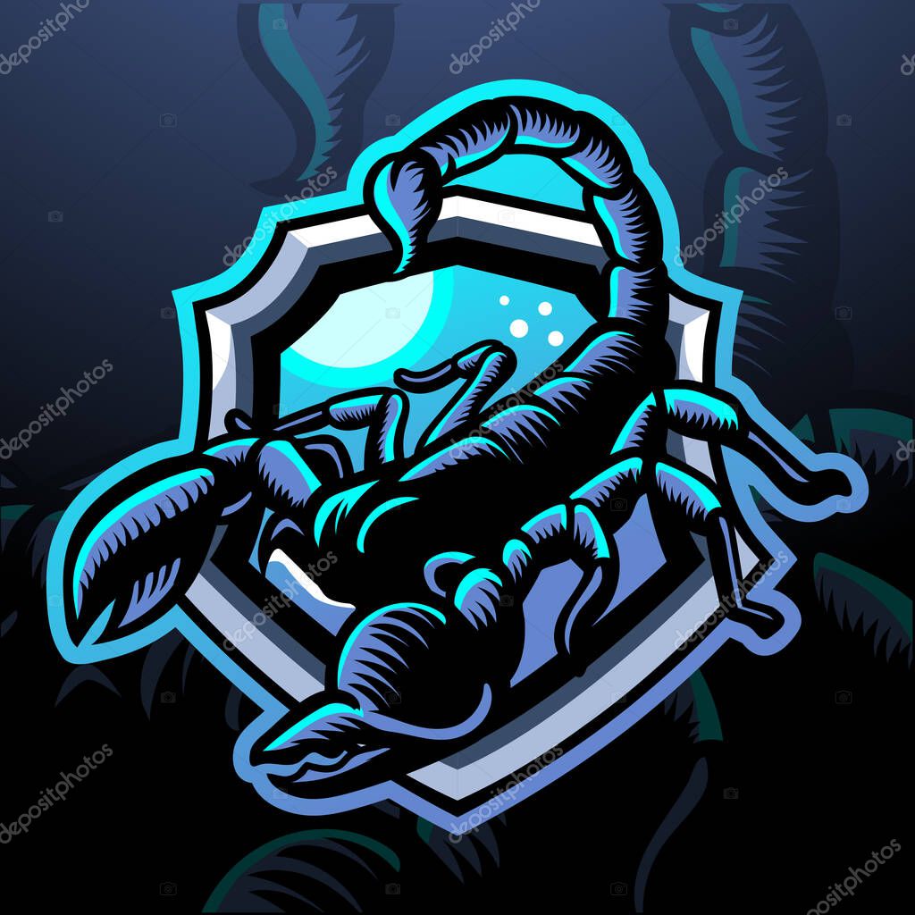 Scorpion mascot. esport logo design