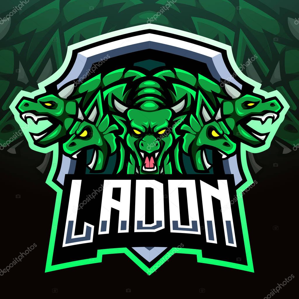 Ladon mascot. esport logo design