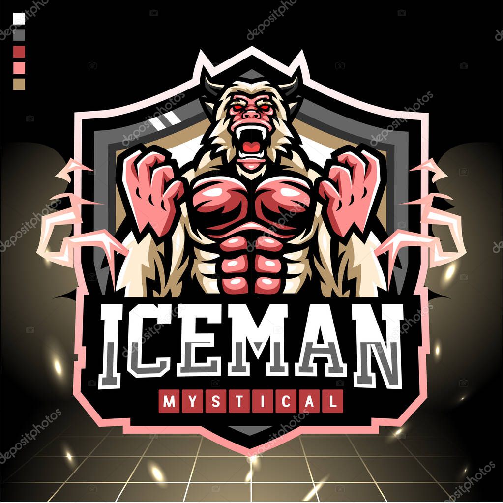 Yeti mascot. esport logo design