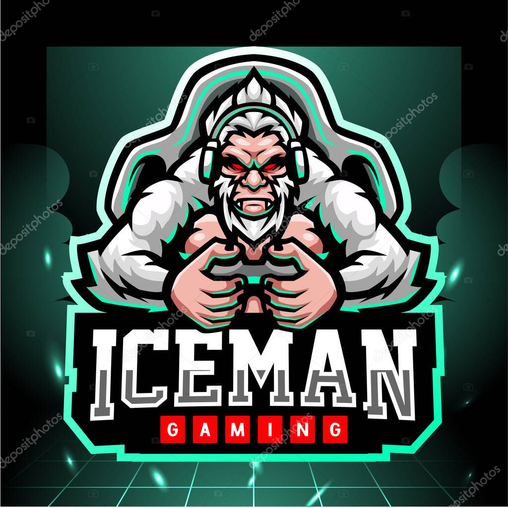 Yeti gaming mascot. esport logo design