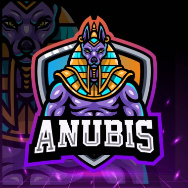Anubis maskotunun efendisi. esport logo tasarımı