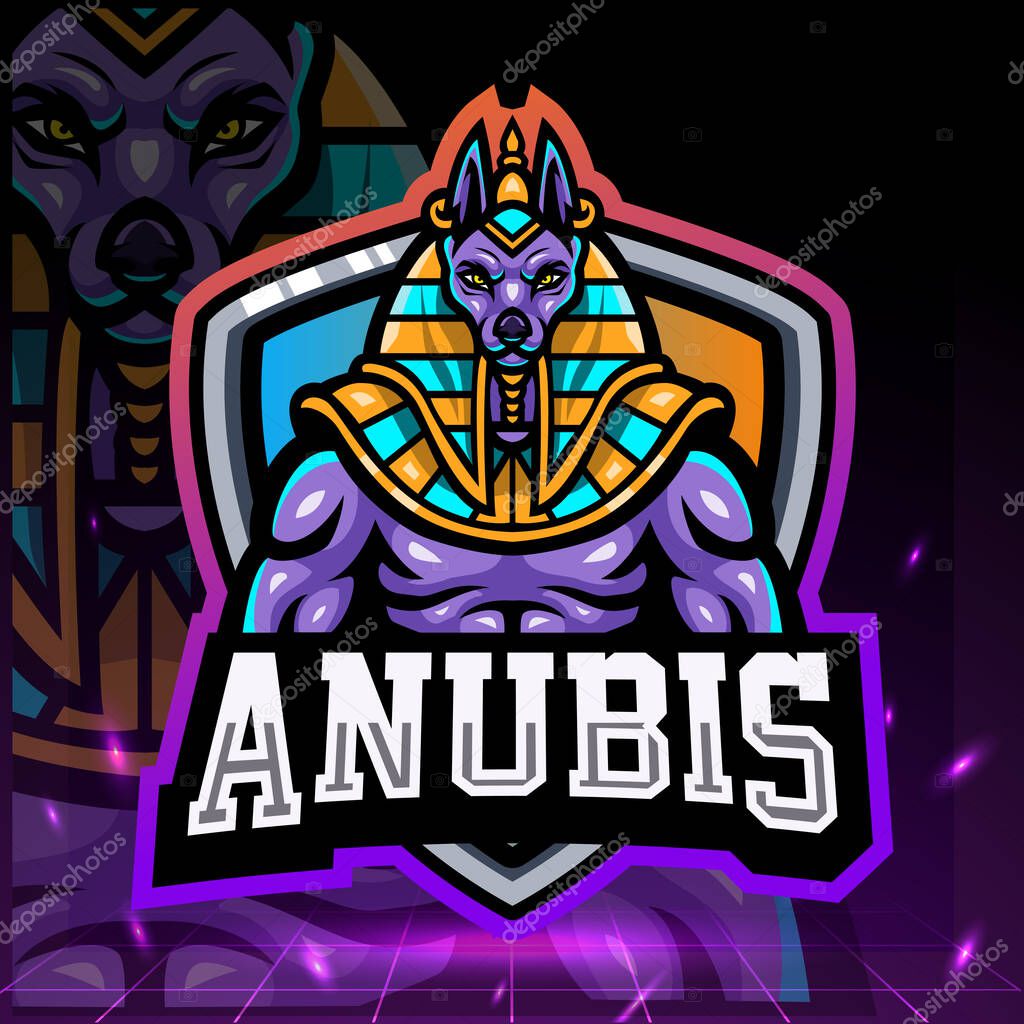 The lord of anubis mascot. esport logo design