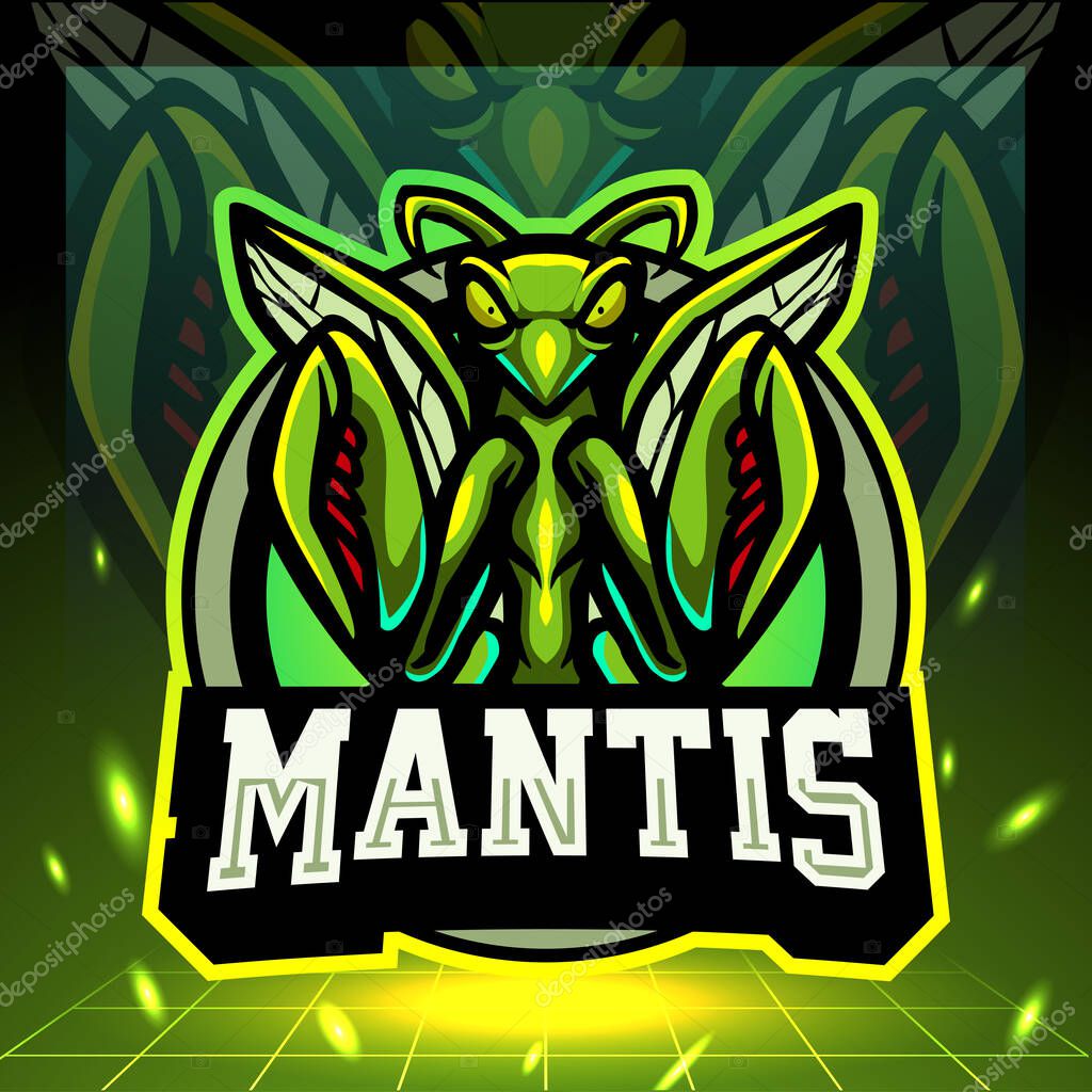 Mantis mascot. esport logo design