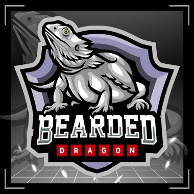 Kanuni Sakallı Ejder maskotu. esport logo tasarımı