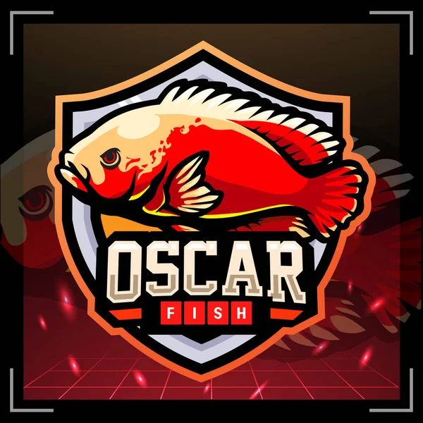 Oscar Fish Mascot Esport Logo Design Stock Vector