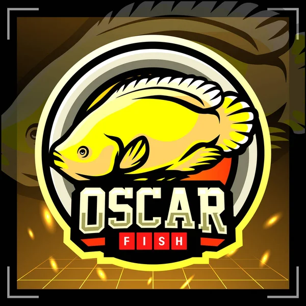 Oscar Fish Mascot Esport Logo Design Stock Illustration