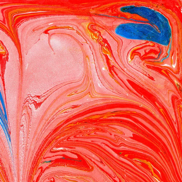 Абстрактная Вуаль Красный Розовый Синий Пигмент Красная Картина Жидкие Элементы — стоковое фото