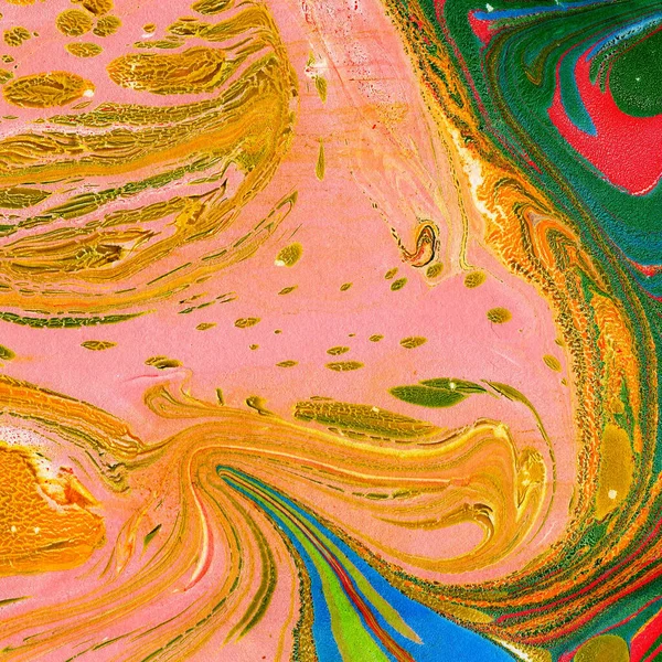 Красочные Полосы Текучей Жидкой Лавы Абстрактный Мраморный Узор Минималистичный Плоский — стоковое фото
