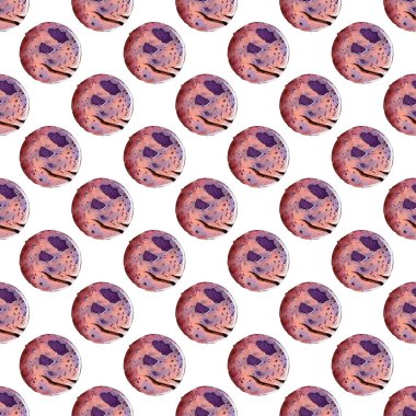 Gök cisimlerinin suluboya çizimleri. Kızıl Gezegen Mars modeli. Elle çizilmiş gezegenlerle kusursuz bir arka plan. Bir uzay afişi ya da poster şablonu. Kozmonotik elementler. İzole edilmiş