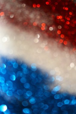 Renkli Bokeh Kırmızı Beyaz ve Mavi