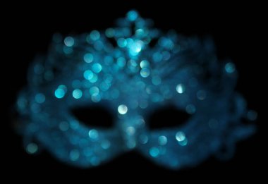 Bulanık Mavi Karnaval maskesi Bokeh