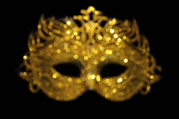 Золотий Блиск Карнавальна Маска Боке — стокове фото