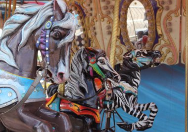 Doğu Teksas 'taki kırsal karnavalda atlıkarınca