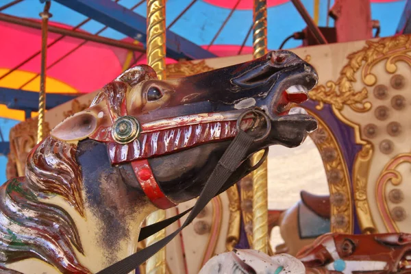 Carrousel Paarden Het Platteland Carnaval Oost Texas — Stockfoto