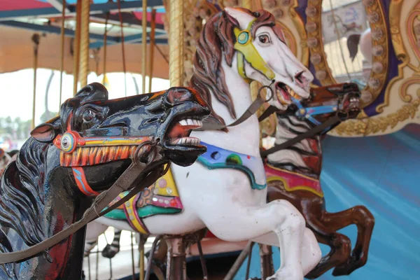 Carrousel Paarden Het Platteland Carnaval Oost Texas — Stockfoto