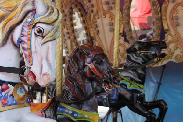 Carousel Horses Rural Carnival East Texas — Stock Photo, Image